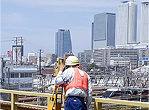 トータルステーションを使用した測量