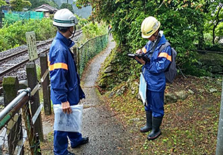 用地巡回（携帯用　用地管理システム端末）