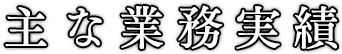 主な業務実績